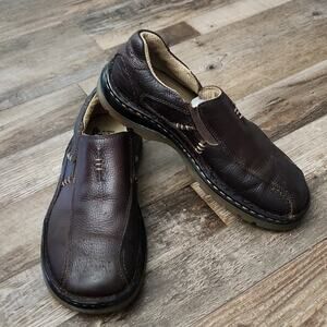 Dr. Martens Mens Dark Brown Leather Slip-Ons Size 9 AW004 KV‎ 05 P Neutral